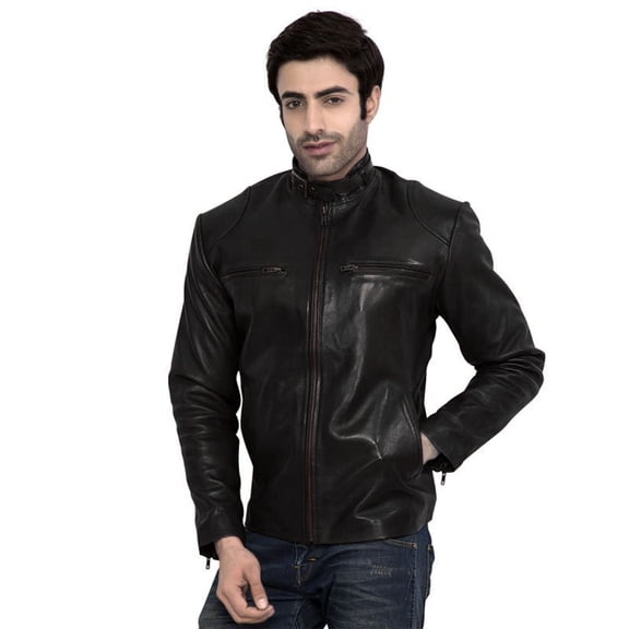 Luis Leather Mens Delighted Tough Genuine Lambskin Leather Jacket, Biker Jacket