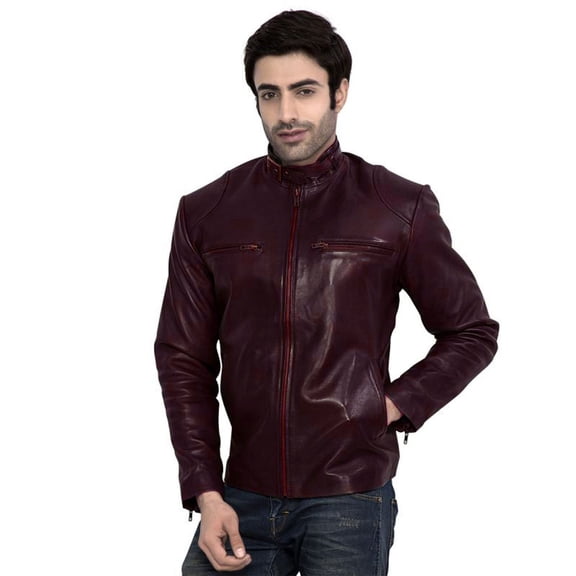 Luis Leather Mens Delighted Tough Genuine Lambskin Leather Jacket, Biker Jacket