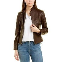 Luis Leather Real Leather Jacket Women - Cafe Racer Slim Fit Stand Collar Womens Motorcycle Jackets