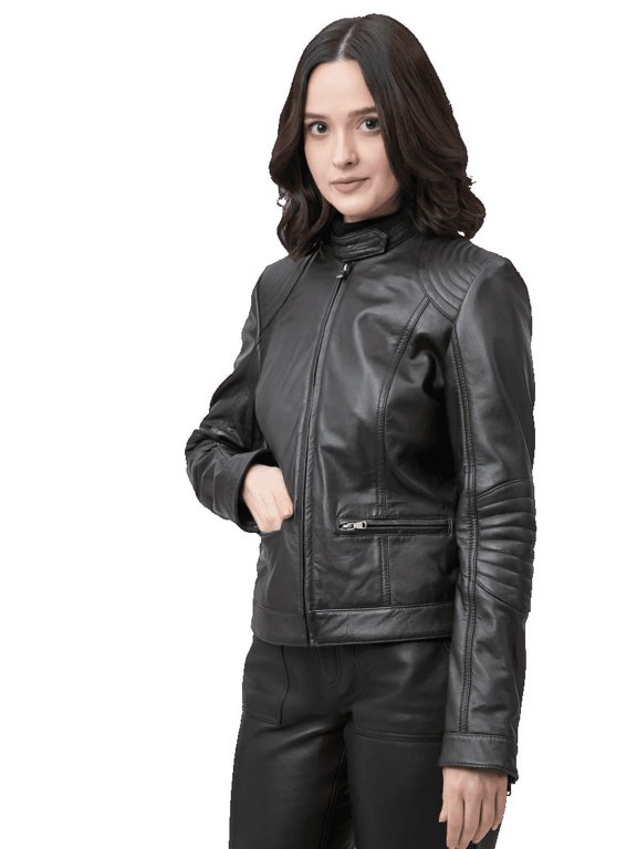 Women's Leather Jacket- Biker Style Casual And Trending Fashion Real Lambskin Leather Jacket for Womens