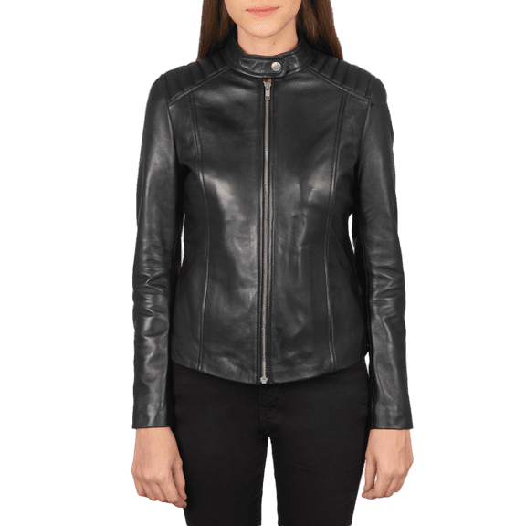 Luis Leather Women's Leather Jacket Long Sleeve Zip Up Motorcycle Biker Jacket