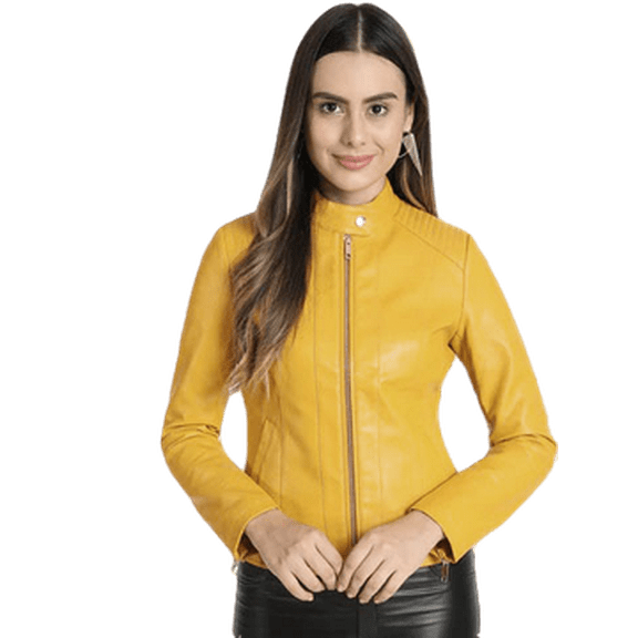 Luis Leather Women's The Classic Genuine Leather Moto Jacket-Fall Fashion Motorcycle Coats Winter Outfits Clothes