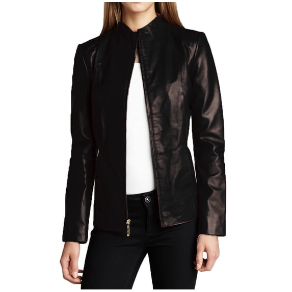 Luis Leather Womens Solid Cheezy Genuine Lambskin Leather Jacket, Biker Jacket XX-Large
