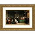 thumbnail image 1 of Luis Montero 14x11 Gold Ornate Wood Frame and Double Matted Museum Art Print Titled - The Funerals of Inca Atahualpa (1867), 1 of 4