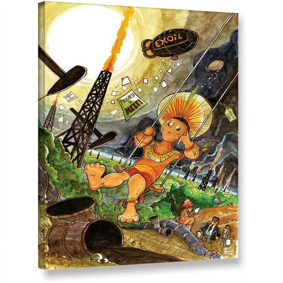 Luis Peres "Big Oil 1" Gallery-Wrapped Canvas