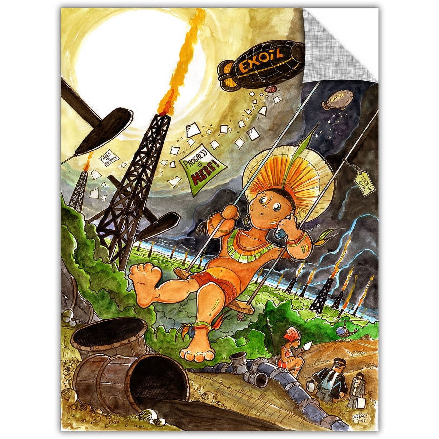 Luis Peres "Big Oil 1" Removable Wall Art Graphic