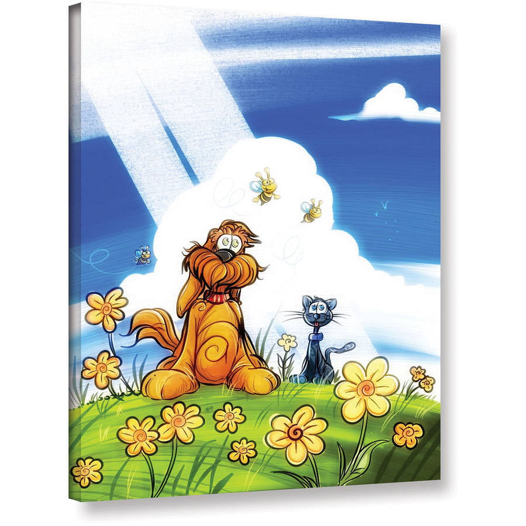 Luis Peres "Cat And Dog" Gallery-Wrapped Canvas