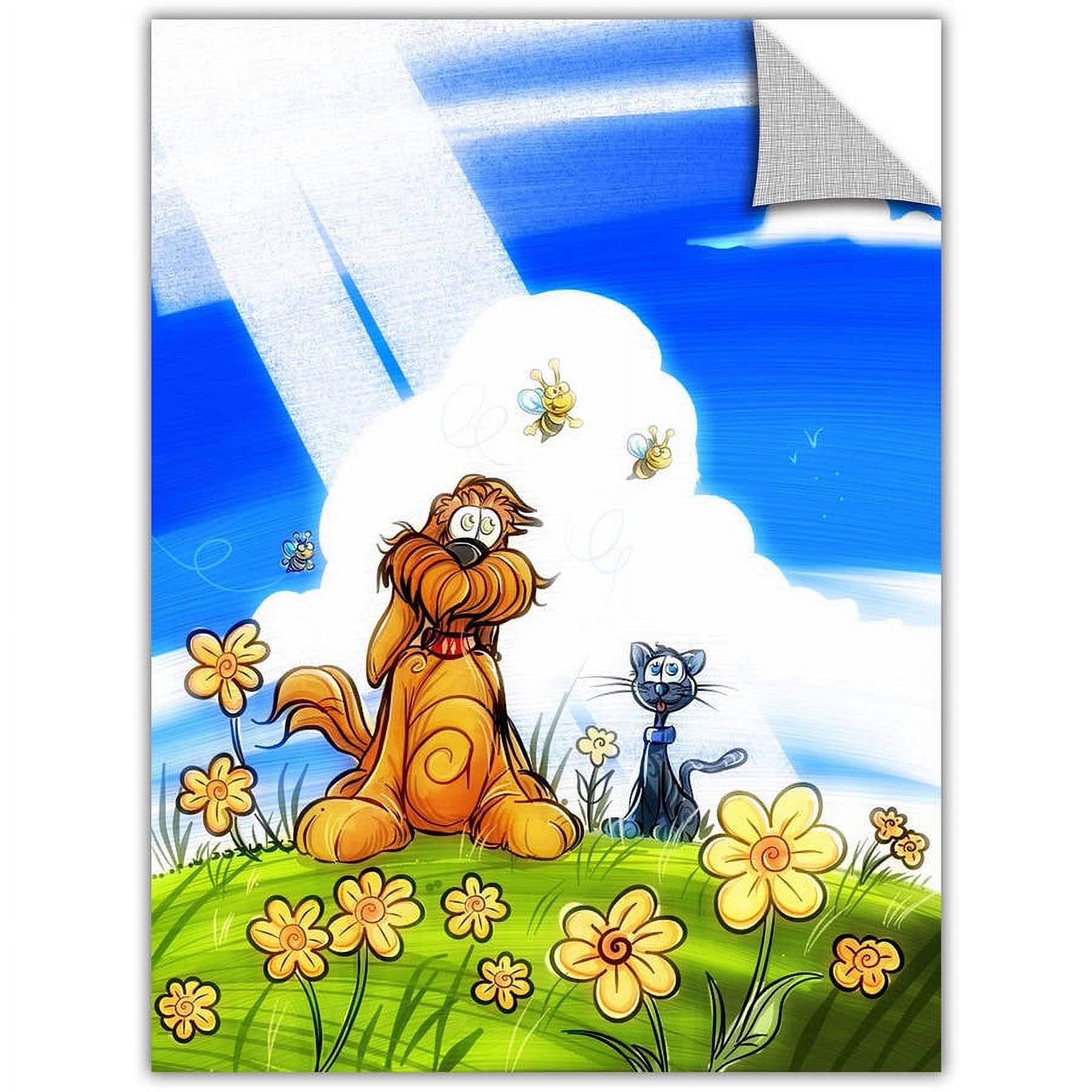 Luis Peres "Cat And Dog" Removable Wall Art Graphic