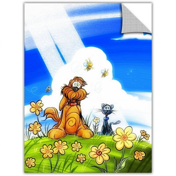 Luis Peres "Cat And Dog" Removable Wall Art Graphic