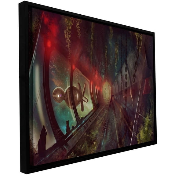 Luis Peres "Cats In Space 2" Floater-Framed Gallery-Wrapped Canvas