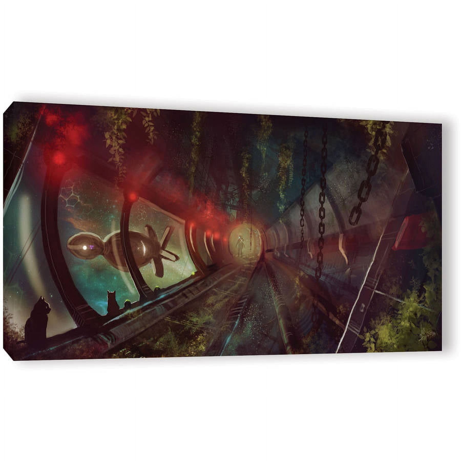 Luis Peres "Cats In Space 2" Gallery-Wrapped Canvas