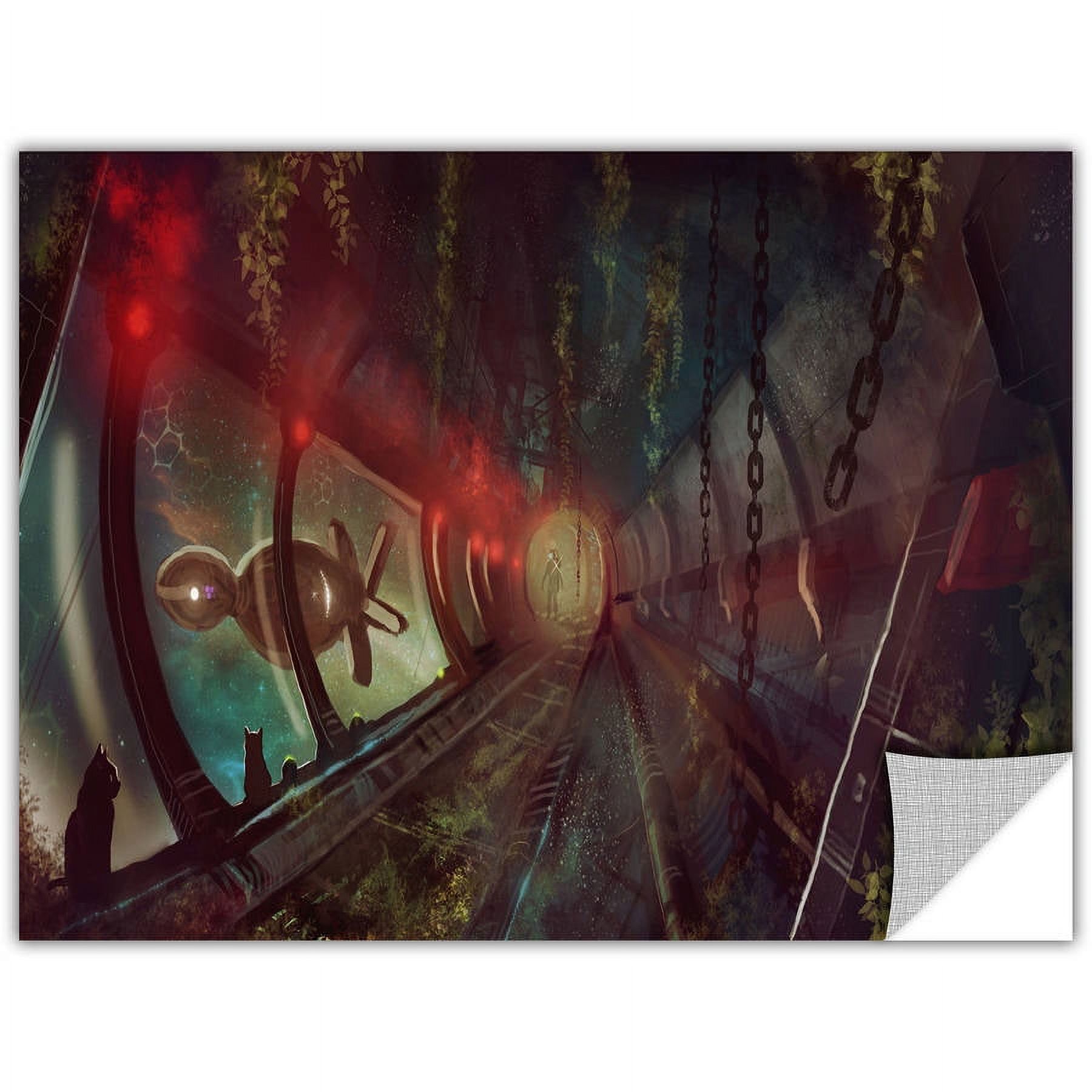 Luis Peres "Cats In Space 2" Removable Wall Art Graphic
