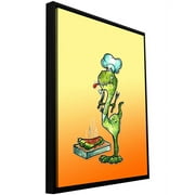 Luis Peres "Dinosaur Dinner" Floater-Framed Gallery-Wrapped Canvas
