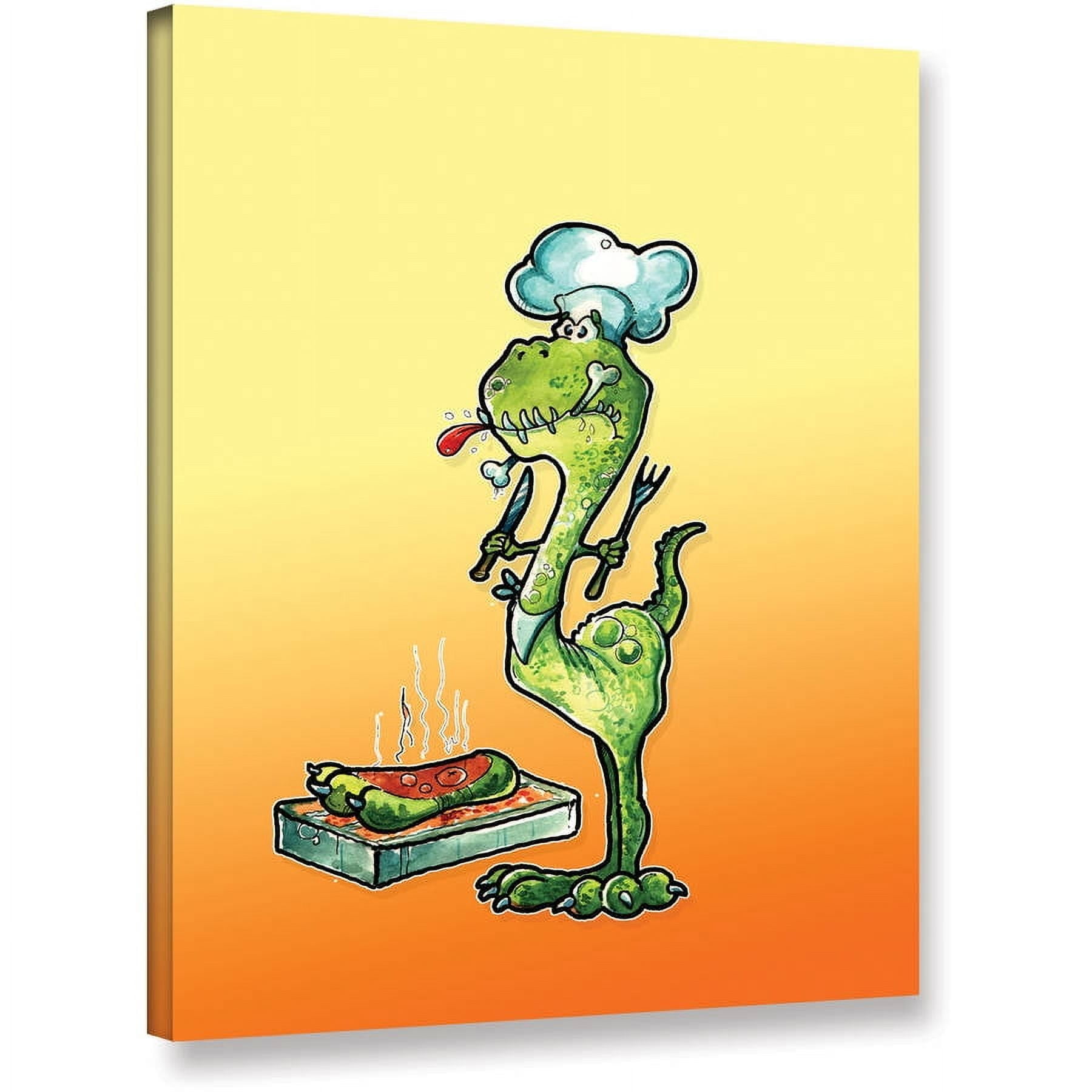 Luis Peres "Dinosaur Dinner" Gallery-Wrapped Canvas