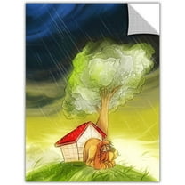 Luis Peres "Dog In The Rain" Removable Wall Art Graphic