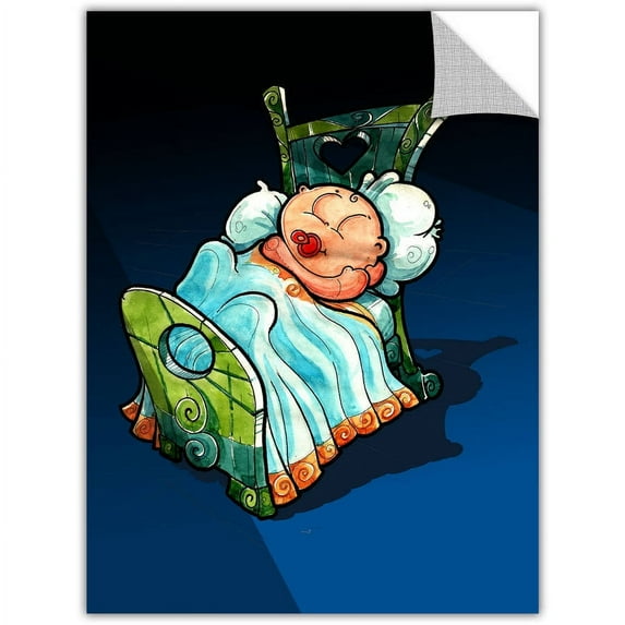 Luis Peres "Kids In Bed 2" Removable Wall Art Graphic