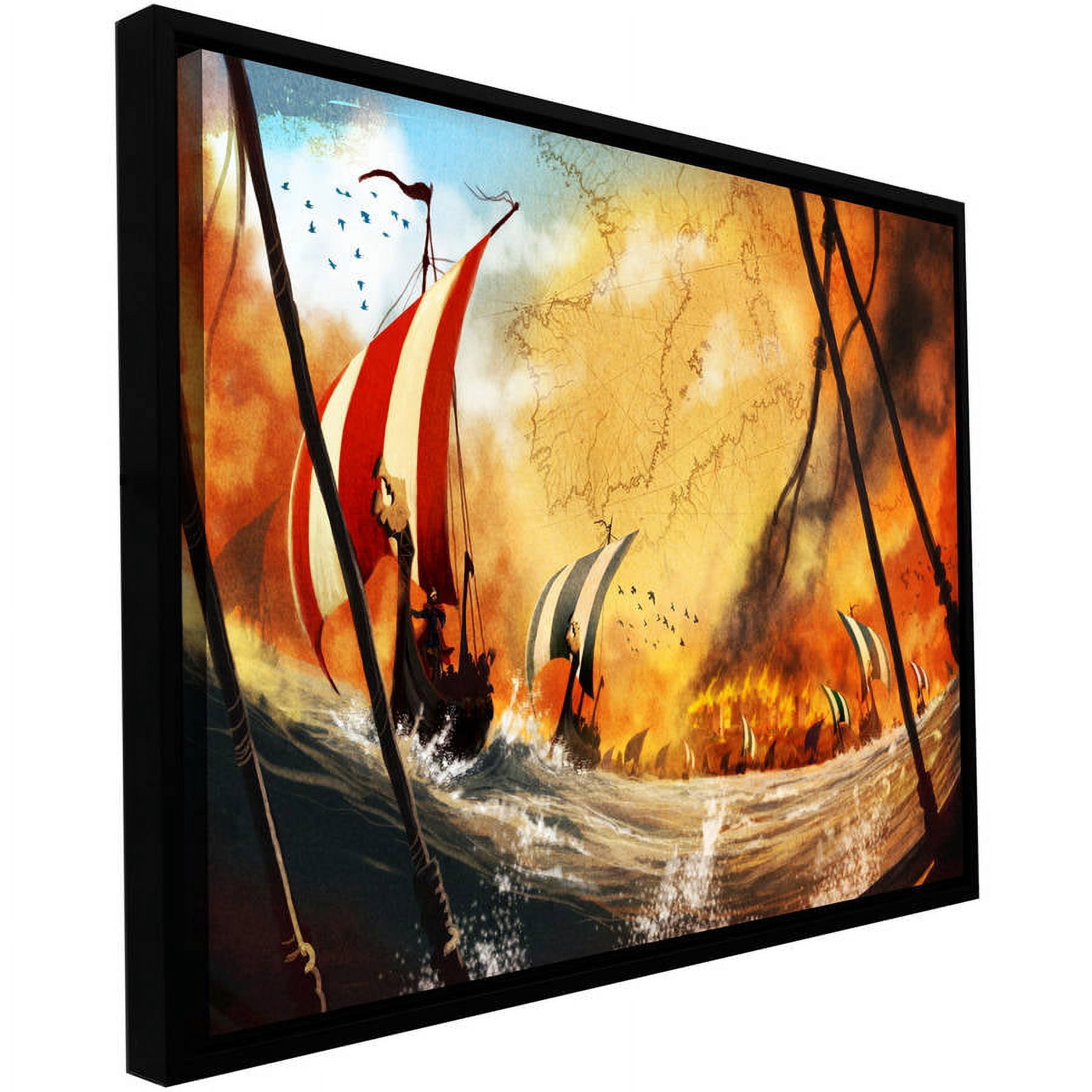 Luis Peres "Old Times 2" Floater-Framed Gallery-Wrapped Canvas