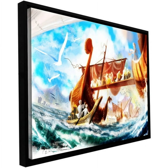 Luis Peres "Old Times 4" Floater-Framed Gallery-Wrapped Canvas