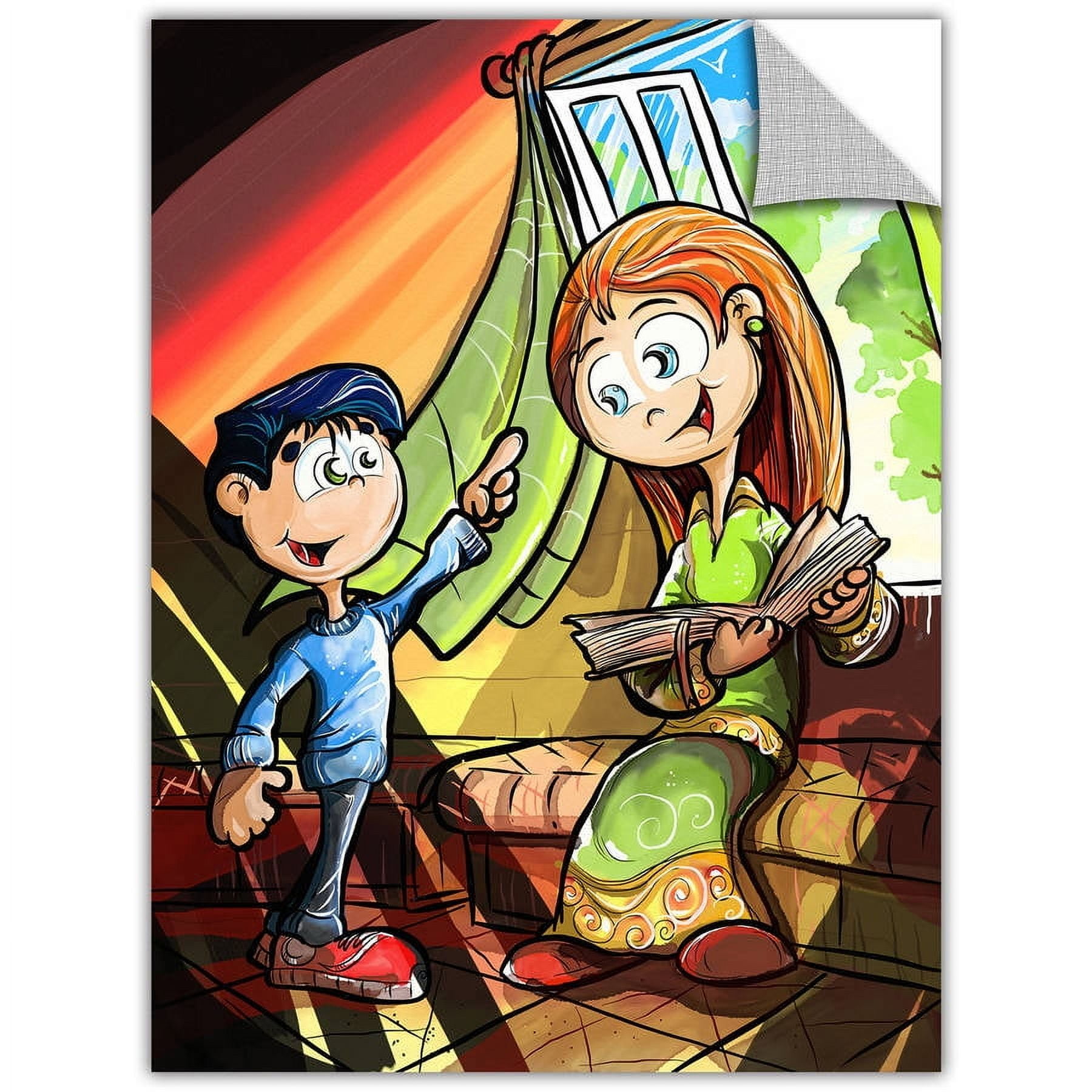Luis Peres "Reading" Removable Wall Art Graphic