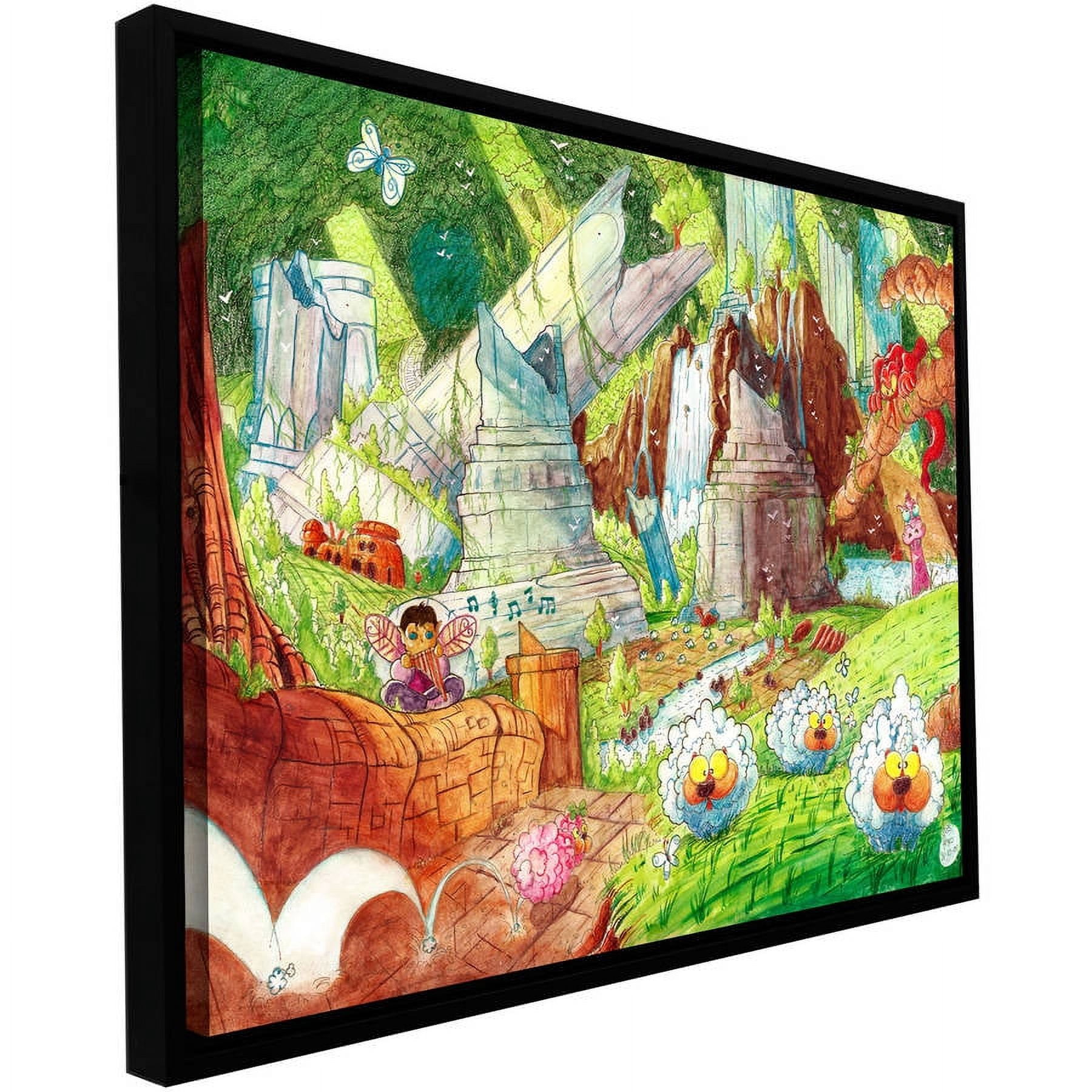 Luis Peres "Sheep Forest" Floater-Framed Gallery-Wrapped Canvas