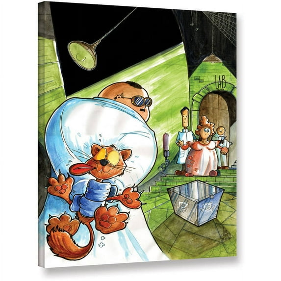 Luis Peres "Shroddingers Cat" Gallery-Wrapped Canvas