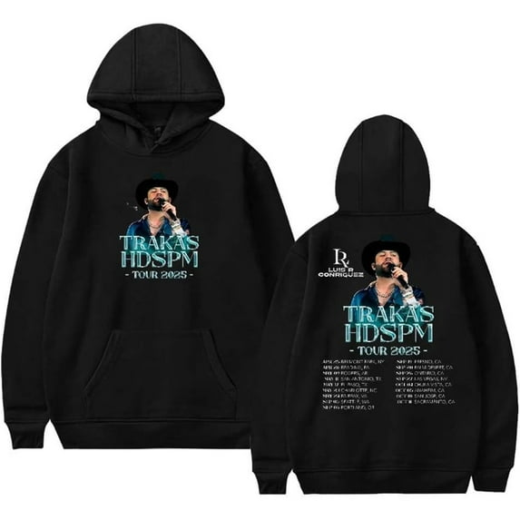 Luis R Conriquez Trakas HDSPM Tour 2025 Merch Hoodie Pockets Drawstring Unisex Hooded Sweatshirt Fashion Clothing