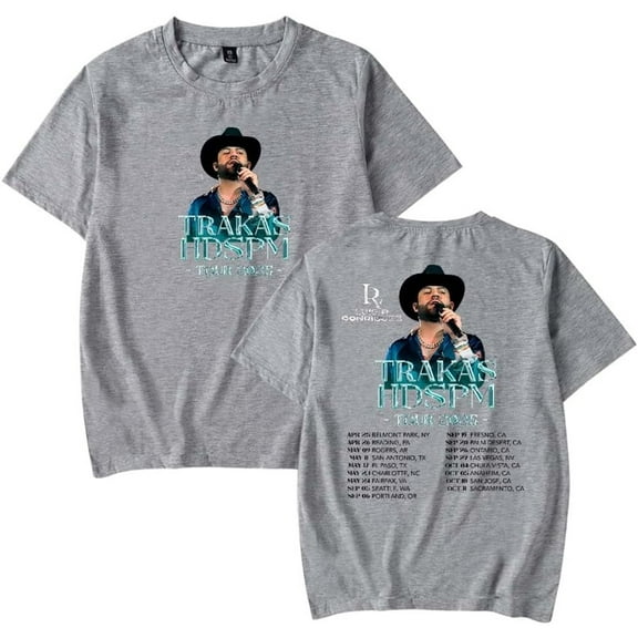 Luis R Conriquez Trakas HDSPM Tour 2025 Merch Short Sleeve T-shirt Unisex Fashion Crew Neck Top