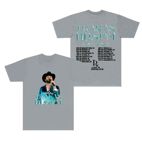 Luis R Conriquez Trakas HDSPM Tour T-Shirts Summer Women Men Fashion Streetwear Short Sleeve Tee