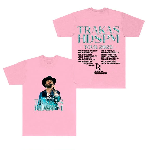 Luis R Conriquez Trakas HDSPM Tour T-Shirts Summer Women Men Fashion Streetwear Short Sleeve Tee