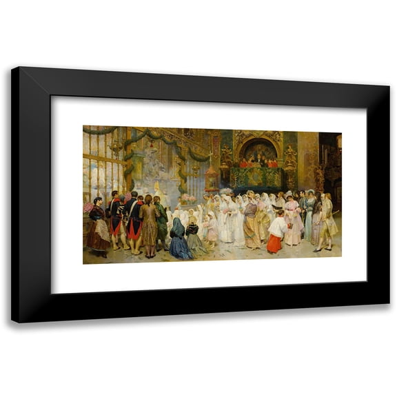 Luis Álvarez Català 14x9 Black Modern Framed Museum Art Print Titled - First Communion