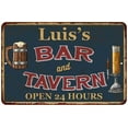 thumbnail image 1 of Luis's Green Bar & Tavern Rustic Sign 8 x 12 Matte Finish Metal 108120047039, 1 of 1