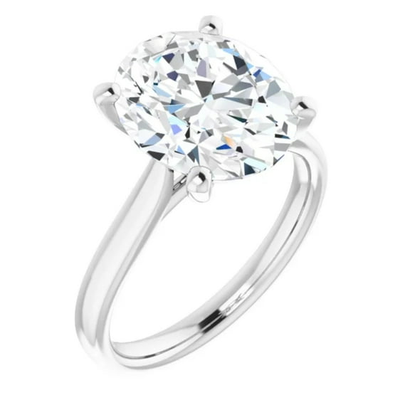 Luisana 3 Carat Oval Moissanite Engagement Ring Solitaire Setting