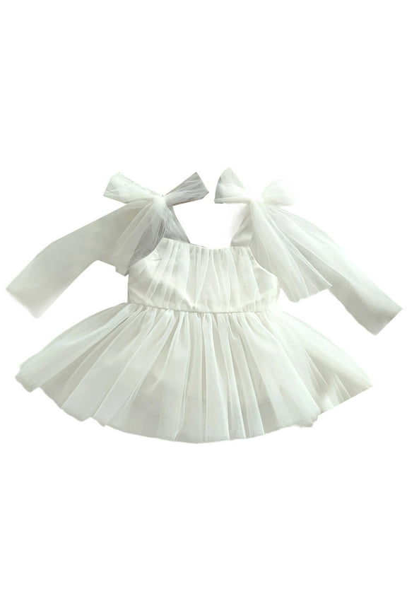 Baby Girls Summer Sleeveless Romper Dress Mesh Tutu Outfit For Newborn Photography And Casual Wear Girls Long Sleeve Dress Size 0-3 Months
