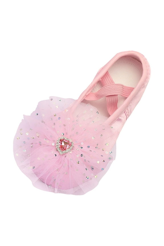 Children Shoes Dance Shoes Warm Dance Ballet Performance Indoor Shoes Yoga Dance Shoes Breathable Girls Sports Shoes Size 9-9.5 Years
