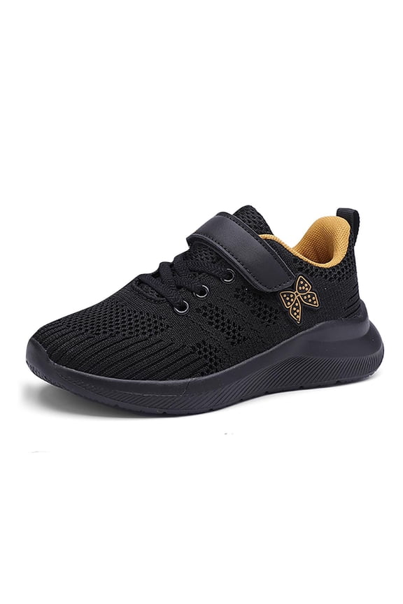 Children's Fashion Mesh Lace Up Sneakers Color Matching Casual Comfortable Running Shoes Girls Athletic Shoes Size 5.5-6 Years