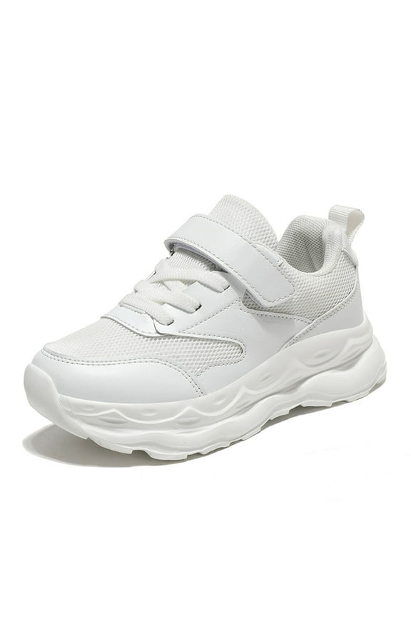 Children's Fashion Mesh Lace Up Sneakers Color Matching Casual Comfortable Running Shoes Girls School Shoes Comfortable Size 4.5-5 Years