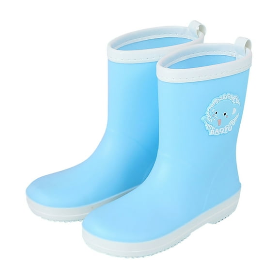 Lujianch Creative Children Waterproof Rain Boots Comfortable Wrapped Cartoon Removble Interior Design Children Rain Shoes Sparkly Girls Boots