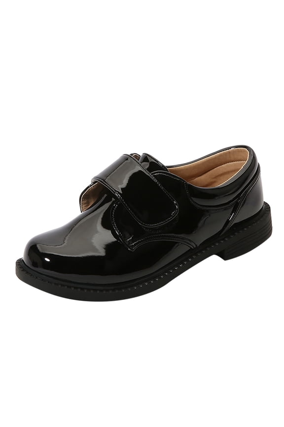 Fashion Summer And Autumn Boys Leather Shoes Boots Thick Soled Student Dress Shoes Performance Shoes Hook Loop On Comfortable Non- Boys Boots