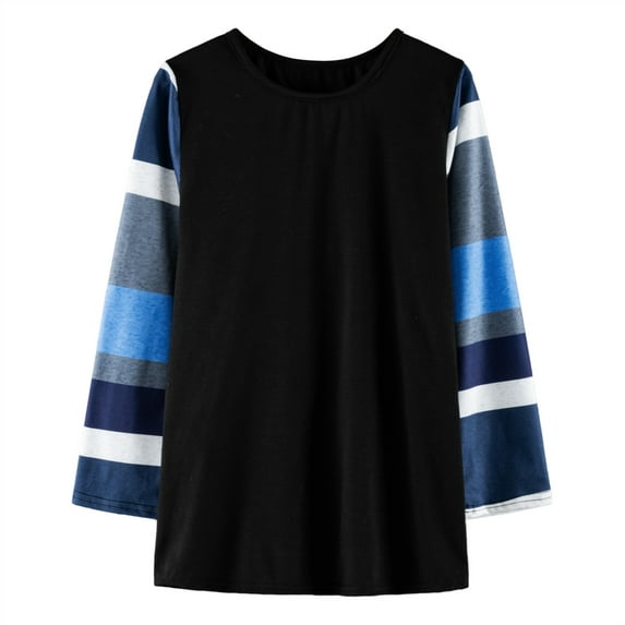 Lujianch Girl's Casual Big Kids Long Sleeve Striped Color Block Casual Tees Size 12-13 Years
