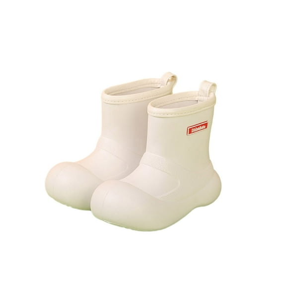Lujianch Girls Rain Boots Mid Calf Kids Booties Lightweight Soft Sole Comfortable Casual Footwear For Toddler And Little Girls Non- Girls School Boots