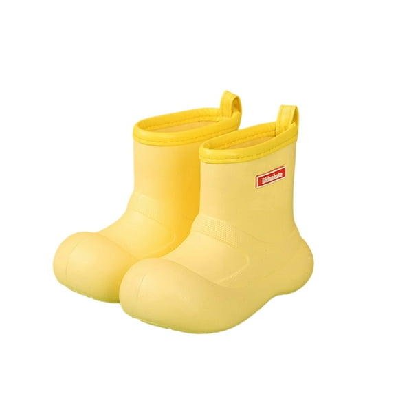 Lujianch Girls Rain Boots Mid Calf Kids Booties Lightweight Soft Sole Comfortable Casual Footwear For Toddler And Little Girls Non- Girls School Boots