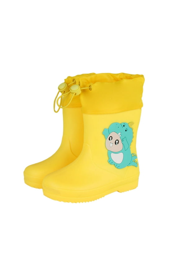 Girls Rain Boots Toddler Kids Booties With Cute Bunny Dinosaur Design Removable Liner Soft Sole For Daily Wear Spring Summer Fall Kids Snow Boots Girls