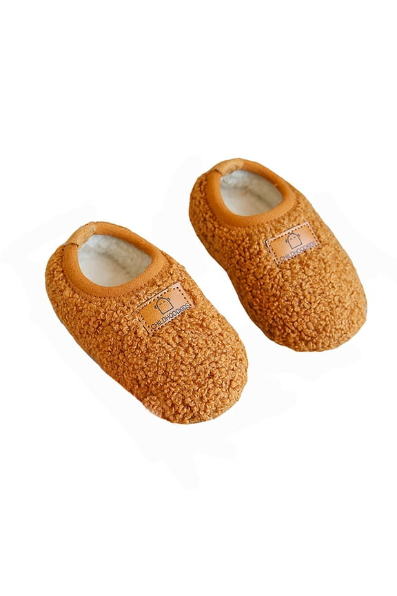 Girls Slippers Fashion New Pattern Solid Color Cute Warm Autumn And Winter Comfortable Walking Boots Girls Slippers Size 13