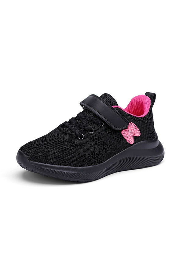 Kids Girl Comfortable Fashion Sneakers For Outdoor School Running Walking Travel Breathable Girls Sports Shoes Size 13-Little Child