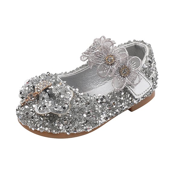 Lujianch Performance Dance Shoes For Girls Childrens Shoes Pearl Rhinestones Shining Kids Princess Shoes Baby Girls Shoes Sparkly Girls Boots