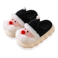 thumbnail image 1 of Lujianch Santa Furry Home Slippers For Boys Girls Christmas Cute Warm Soft Non Indoor Slipper Bush Memory Foam Shoes Girls Fuzzy Slippers Size 7.5, 1 of 5