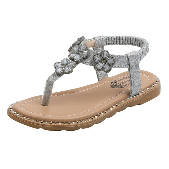 Lujianch Shoes Floral Infant Crystal Sandals Girls Toddler Bling Flip Kids Flop Baby Girl's shoes Girls Ankle Boots