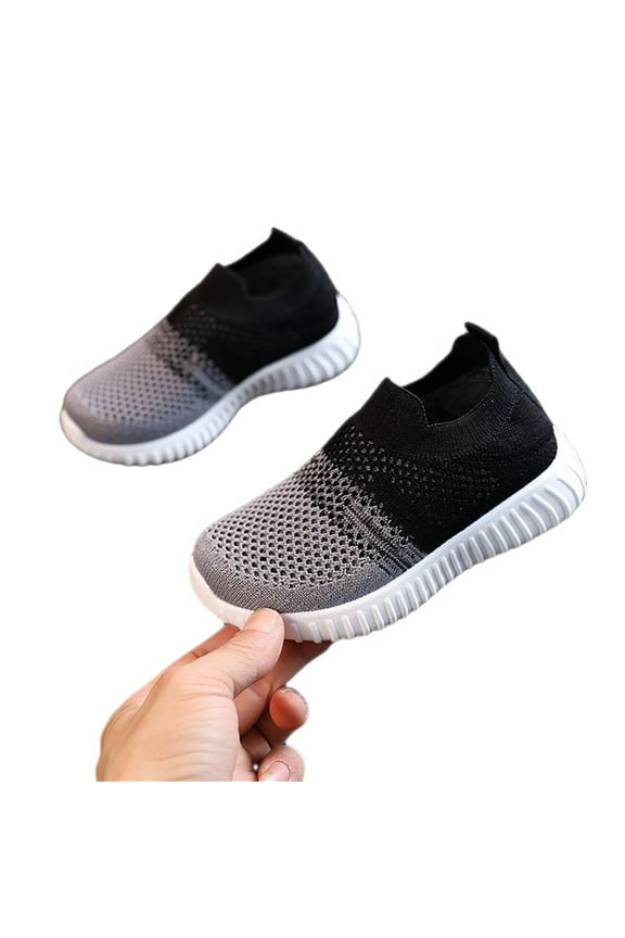 Toddler Boys Girls Sneaker On Shoes Kids Lightweight Breathable Walking Shoes Soft Sole Sneakers for Crawling Size 7 M