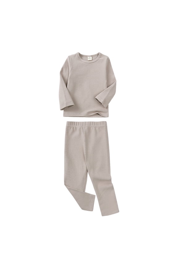 Toddler Kids Girls Boys Soft Comfy 2pcs Set Long Sleeve Shirts and Pants Sets 8-9 Years