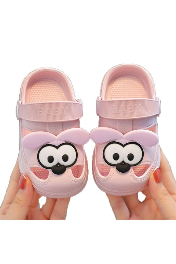 Toddlers Boys & Girls Clogs Cute Animals PVC Non Slip Kids Platform Sandals For Shower And Beach Size 4-4.5 Years